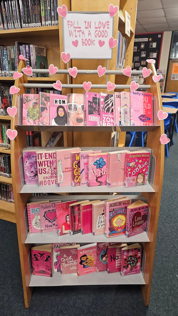 SherburnHighLib's tweet photo. Fall in Love with a Book this Valentine's Day! 🩷 https://t.co/j5NeScbHWZ