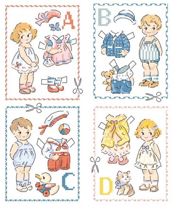 【Les Brodeuses Parisiennes 図案 - ABC Paper dolls発売中♪】
懐かしの紙人形がアルファベットの数だけ全部刺繍に🩷💛
プレゼント好きな刺繍家さんのハートを刺激してやまないこの図案💛🩷
可愛すぎるので眺めているだけでも楽しい！🩷💛
mag-mart.jp/vol/03077201915