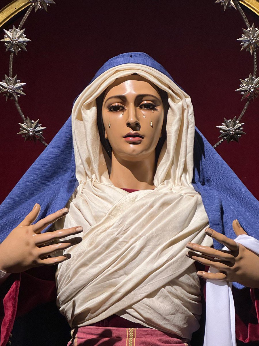 Hdad_CautivoUt's tweet image. ◼️ La Santísima Virgen de las Lágrimas ya se encuentra vestida de hebrea con motivo de la cercana llegada del tiempo de la Cuaresma.