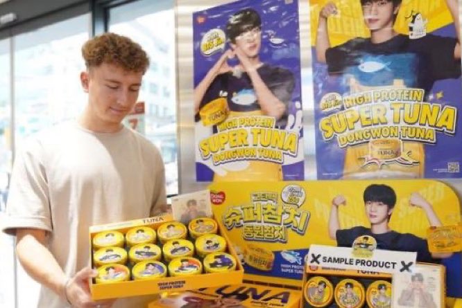 Even with difficulties like a weak Korean won and expensive raw materials, Dongwon’s results are doing very well thanks to #JIN.

BTS Jin’s role as brand ambassador drove strong international as well as domestic sales for Dongwon Tuna, including a 30% rise in exports to the U.S.
