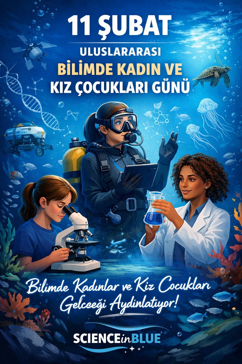 11 Şubat Uluslararası Bilimde Kadın ve Kız Çocukları Günü kutlu olsun.

<a href="/Akdenizun/">Akdeniz Üniversitesi</a> <a href="/Galatasaray_Uni/">Galatasaray Uni.</a> <a href="/UfukAvrupa_TR/">TÜBİTAK Ufuk Avrupa Programı</a> <a href="/BogaziciSualt/">boğaziçi sualtı</a>
#MavideBilim #ScienceInBlue #DenizBilimi #SualtıDünyası #GençlerleBilim #MarineScience #HorizonMSCA #abprojesi #euproject #Tübitak #STEM #STEAM