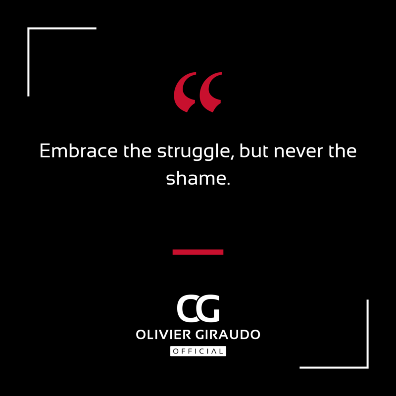 ogiraudo's tweet photo. “Embrace the struggle, but never the shame.

OG

🅠🅤🅔🅢🅣🅘🅞🅝 / 
What’s one struggle you’re facing right now and how can you replace shame with a stronger next step today?

#OlivierGiraudo #OlivierGiraudoOfficial https://t.co/SGByjCRcXg