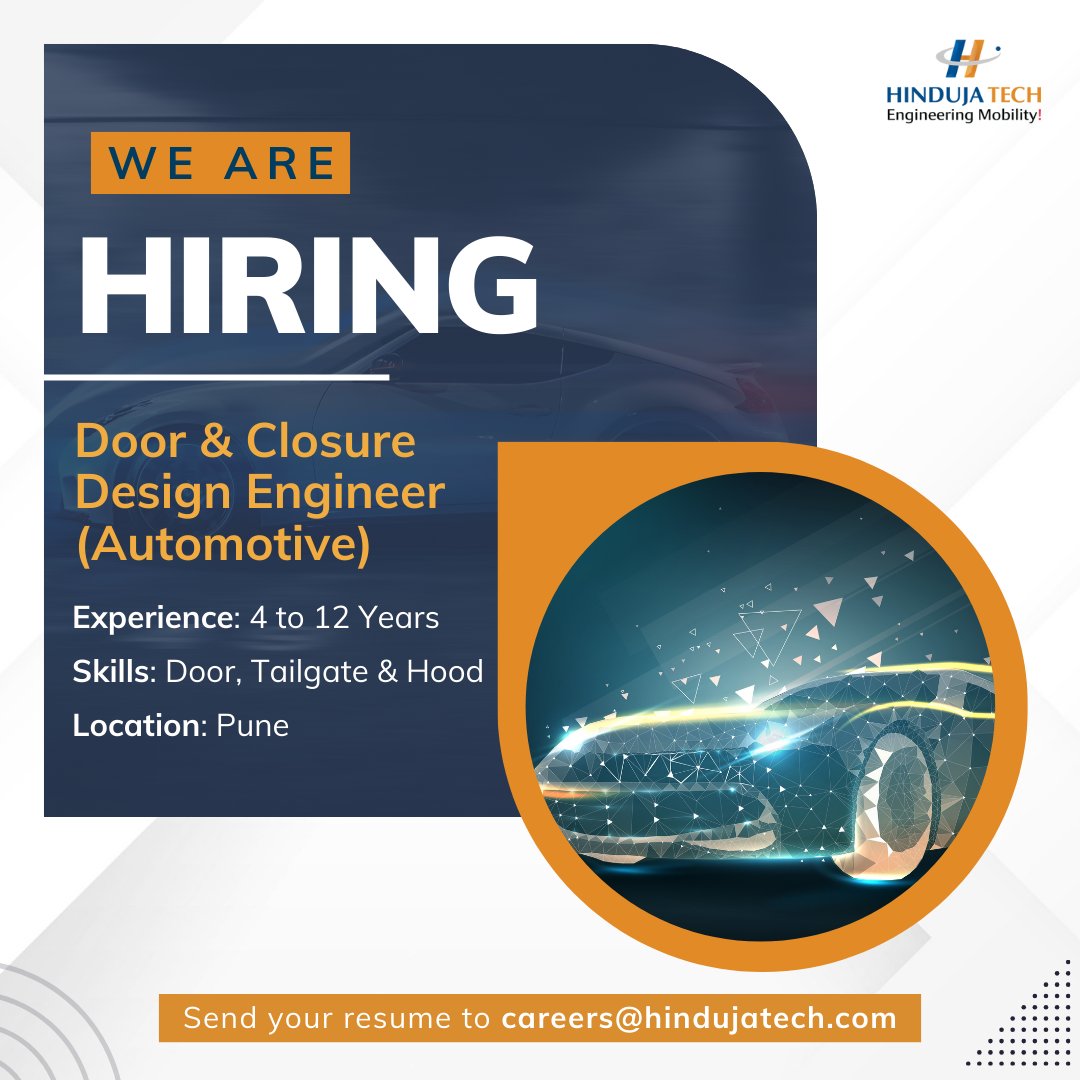 Don't let this opportunity pass by. Come, join us. Not the right job profile for you? Explore more jobs here 
hubs.ly/Q042CpmS0

📧 Interested? Share your resume to careers@hindujatech.com

#job #hiring #career #recruitment #engineer