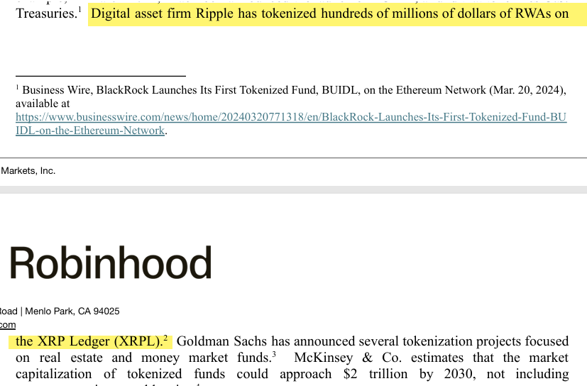 💥BREAKING:

ROBINHOOD JUST CONFIRMED:

RIPPLE HAS TOKENIZED HUNDREDS OF MILLIONS OF DOLLARS IN REAL-WORLD ASSETS ON THE $XRP LEDGER.