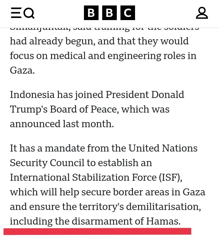KangSemproel's tweet photo. Jangan lupa ditulis gede2 di headline:
SALAH SATU TUGASNYA ADALAH MELUCUTI PERSENJATAAN HAMAS.

Artinya.... mempermudah israhell membunuhi warga Gaza Palestina.
Berharap israhell tdk akan menyerang karena ada TNI?
BODOH !!
Mereka menjadikan TNI sbg tameng
https://t.co/tTH4mk6oGd https://t.co/hRCCf1RlnO
