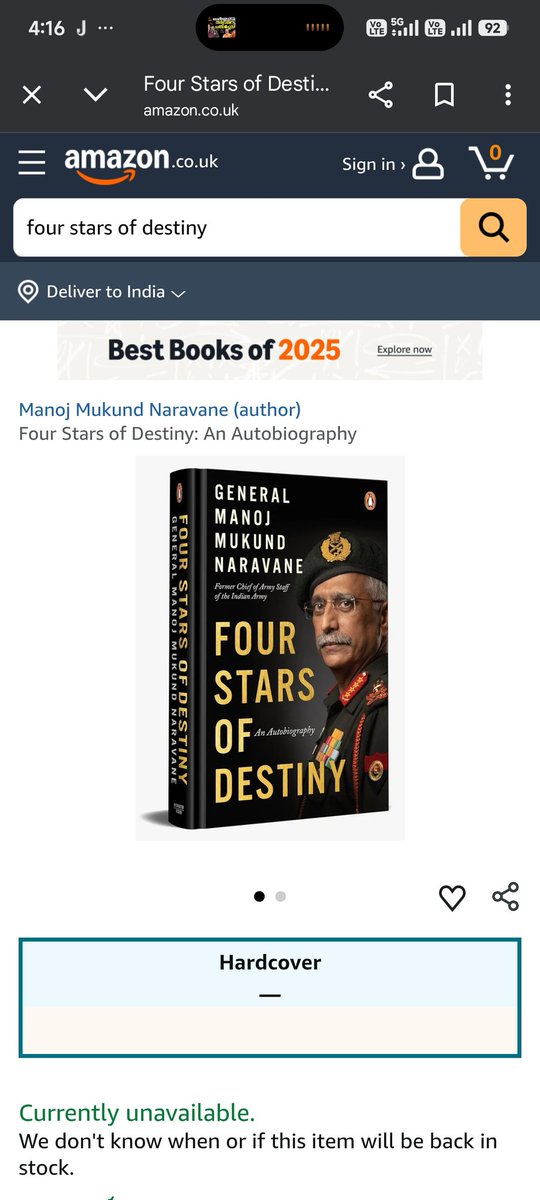 kcsprasad's tweet photo. @narendramodi @AmitShah @rajnathsingh 4 stars of destiny was on sale in https://t.co/2Q7ZRz50X6. per them it was selling since 31st May 2024
https://t.co/b45KAqq6T7 https://t.co/j10Vrscaou