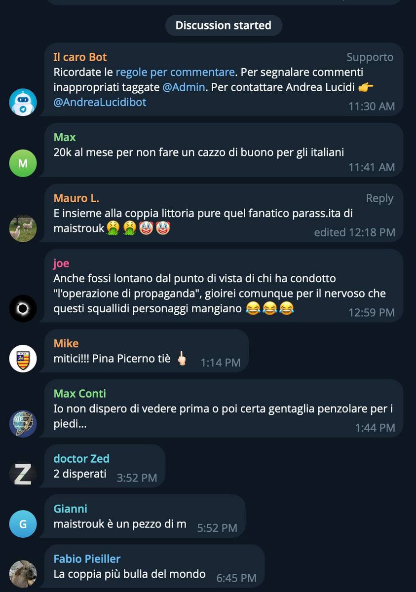 maxcoccia's tweet photo. Nei gruppi gestiti da Andrea Lucidi e Vincenzo Lorusso augurano a me e a @pinapic di essere appesi a testa in giù. 

Abbiamo agito legalmente contro questa feccia però mi domando cosa aspettino le istituzioni competenti ad agire contro queste fogne di odio e i loro gestori. https://t.co/yNjFrBYoSl