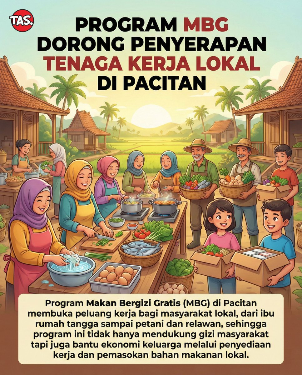 bhetween's tweet image. Dari dapur desa sampai sawah, semua ikut gerak.
Bukan cuma soal makan, tapi roda ekonomi yang ikut jalan.
Yang masak senyum, yang nanam bangga, yang nerima kenyang.
Impact-nya berasa sampai rumah-rumah.
#LanjutkanMBG 

Sleman Gofar Baskara #Bang_터져버리는_디노의_생일폭죽