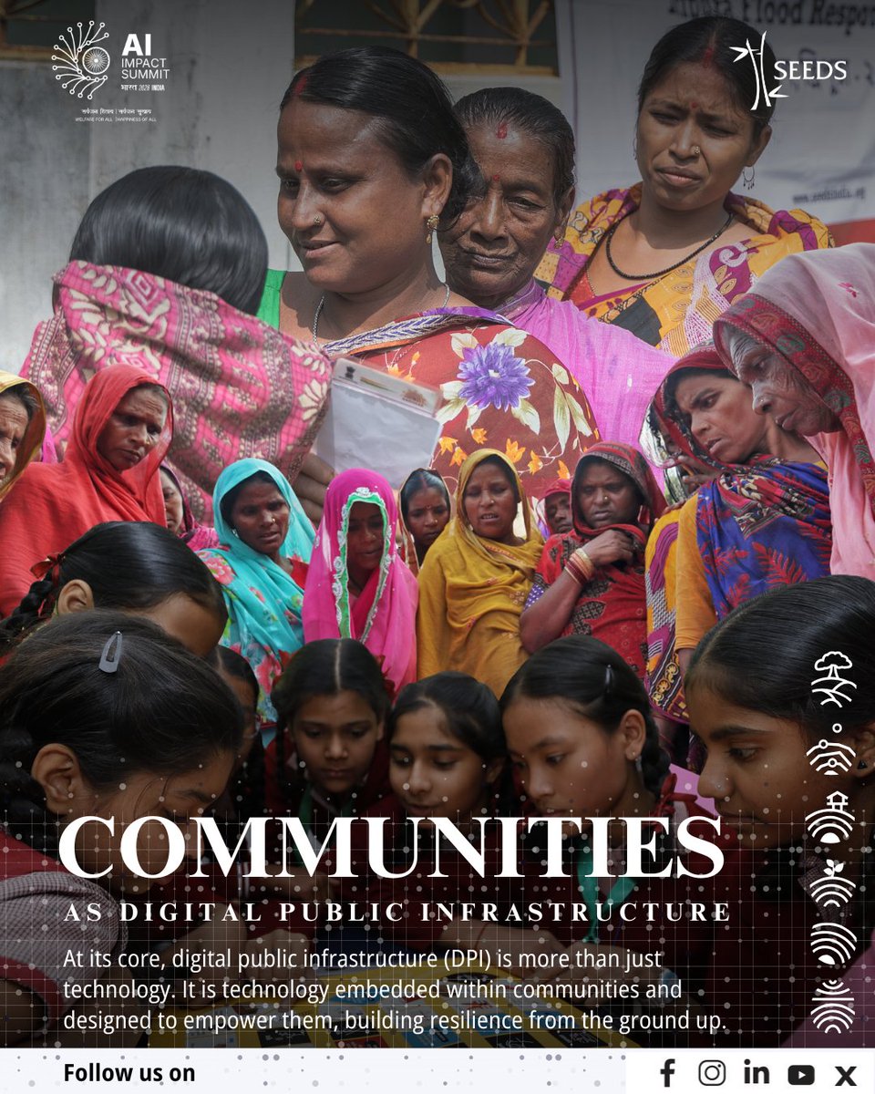 SeedsIndia's tweet image. AI is only as powerful as the communities it serves

At SEEDS, our work with AI is not about adding technology to old workflows. It is about rewiring how risk is understood, governed, and acted upon. Three shifts matter. 

The first is #anticipation over reaction. AI allows us to