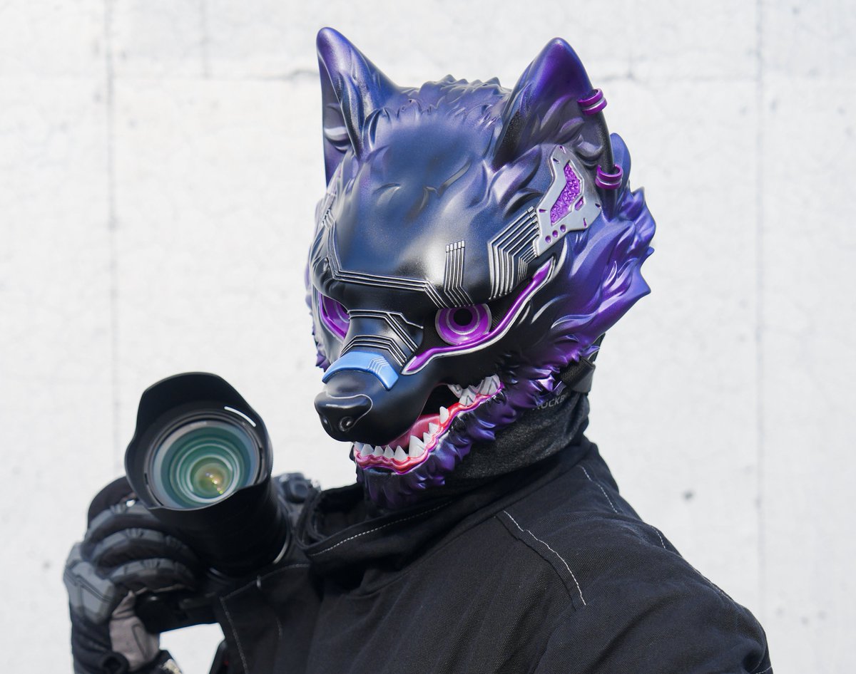 「モグリの現場を押さえてくる・・・」

顔の電子回路模様がよくわかるお写真も撮っていただきました🙌
撮影：たに様
#幸面一門