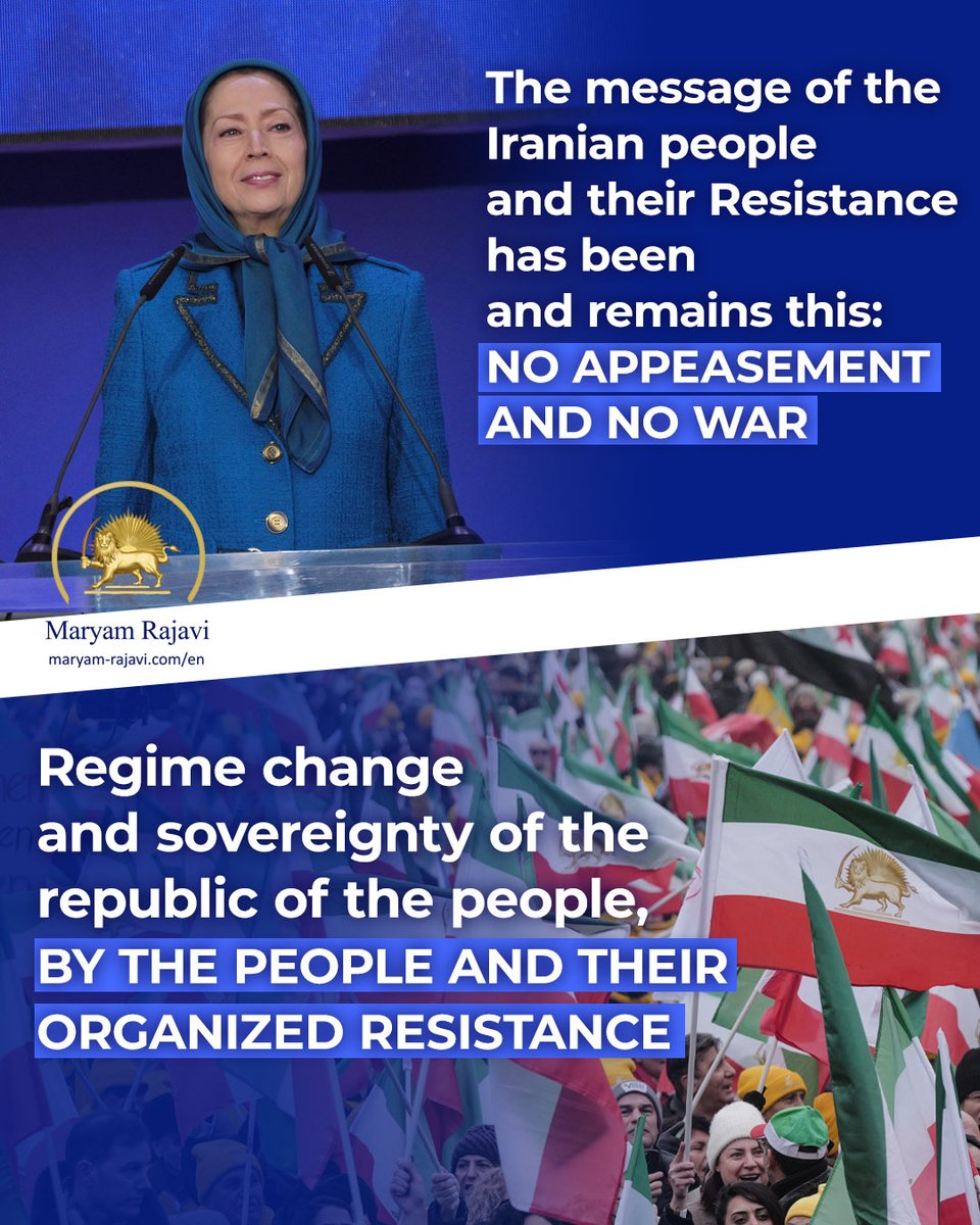 Maryam_Rajavi's tweet image. Speech at the Grand Gathering of Iranians in Berlin On the Anniversary of the Iranian People’s Anti-Monarchical Revolution-
Today, no one in the world doubts the certainty of the clerical regime’s overthrow. For years and years, we said: overthrow, overthrow. And now, everyone…
