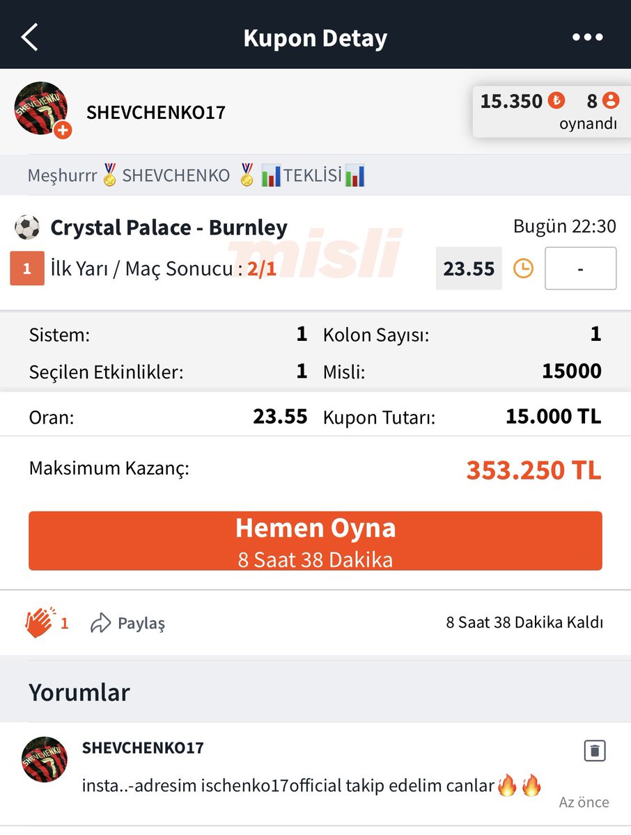 SHEVCHENKO17__'s tweet photo. Alırım bir beğeni bir takibinizi🏅⚽️🏅

2/1 Twitter rekor sahibi benim

Yeni hesabım budur takip edelim👊👊👊 https://t.co/etJB45p2Rh