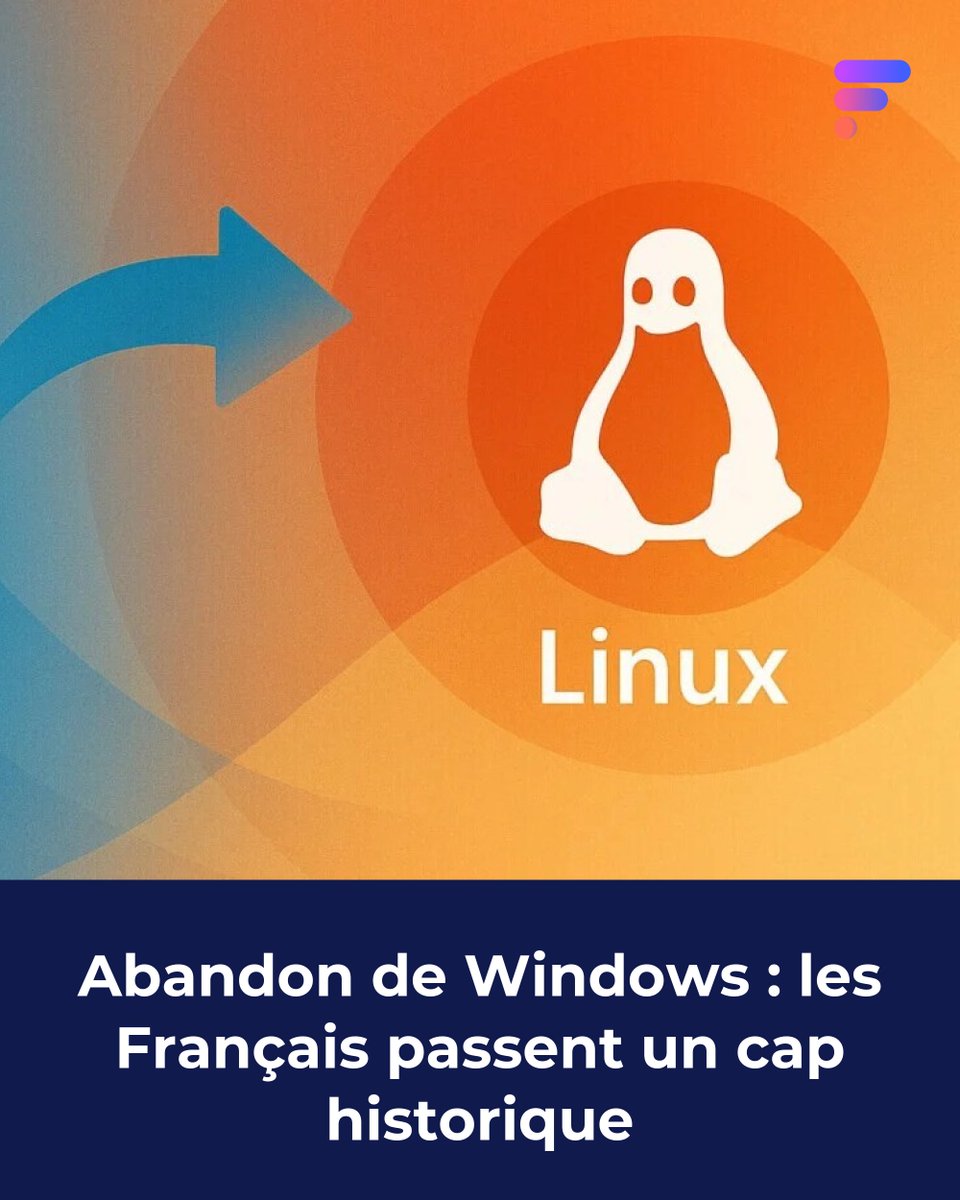 Historique. Linux dépasse la barre des 5 % de part de marché en France en ce début 2026. L'alternative à Windows s'installe pour de bon ?
👉 l.frandroid.com/D4Z