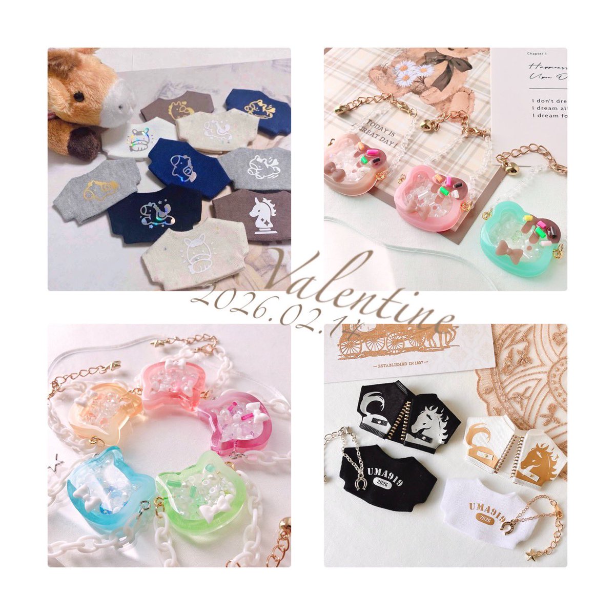 🐻‍【BOOTH通頒のおしらせ】🐴

・午年HAPPY BAG 2026
・RANDOM馬ガチャ
・くまちゃんチョコレートポシェット
・ねこちゃんポシェット

2/14 20:45〜BOOTHにて上記アイテムの通頒を行います✨どうぞ宜しくお願いします💓