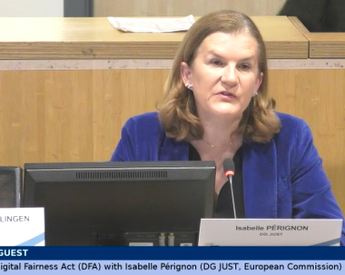 Today, at <a href="/EU_EESC/">European Economic and Social Committee</a>, interesting exchange on the forthcoming #Digital Fairness Act with Ms Pérignon, Director <a href="/EU_Commission/">European Commission</a> 
📺 eesc.europa.eu/en/int-section…