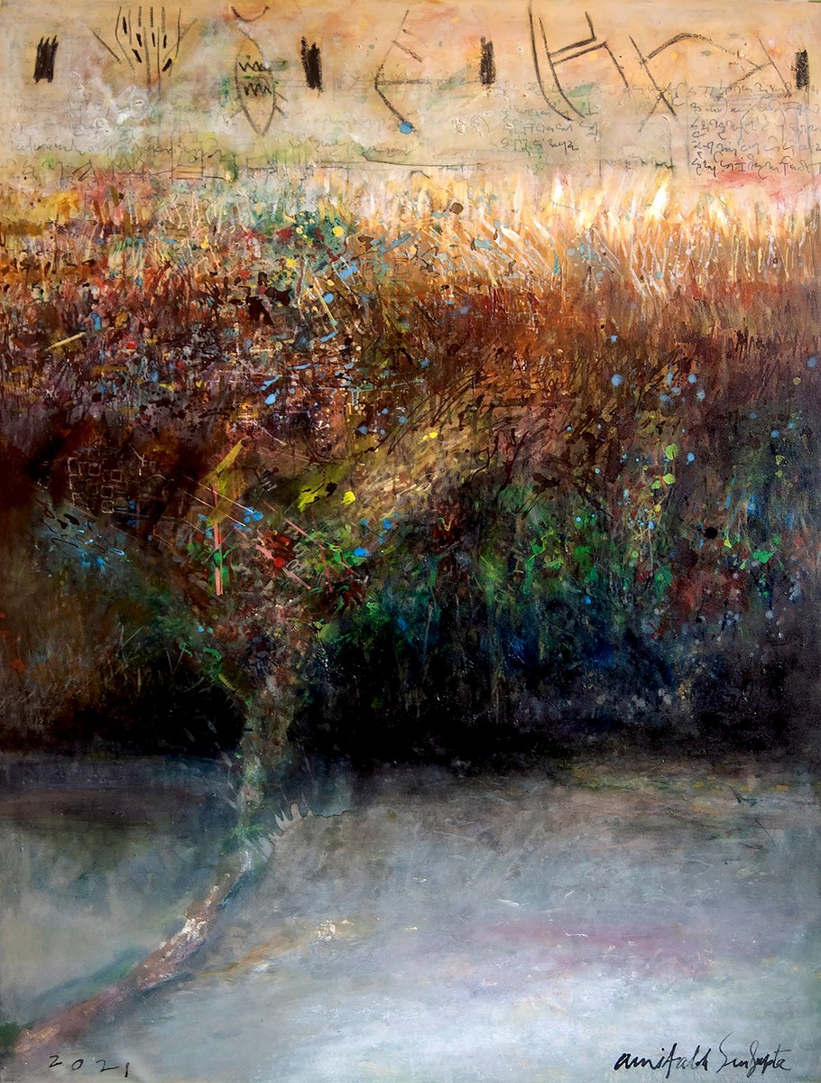 Artist Name: AMITABH SENGUPTA
Title: The Forest
Size: 58 x 44 Inches
Medium: Acrylic &amp; mix media on canvas
Year: 2021

For more details, please visit:
indianmasterpainters.com/product-single…