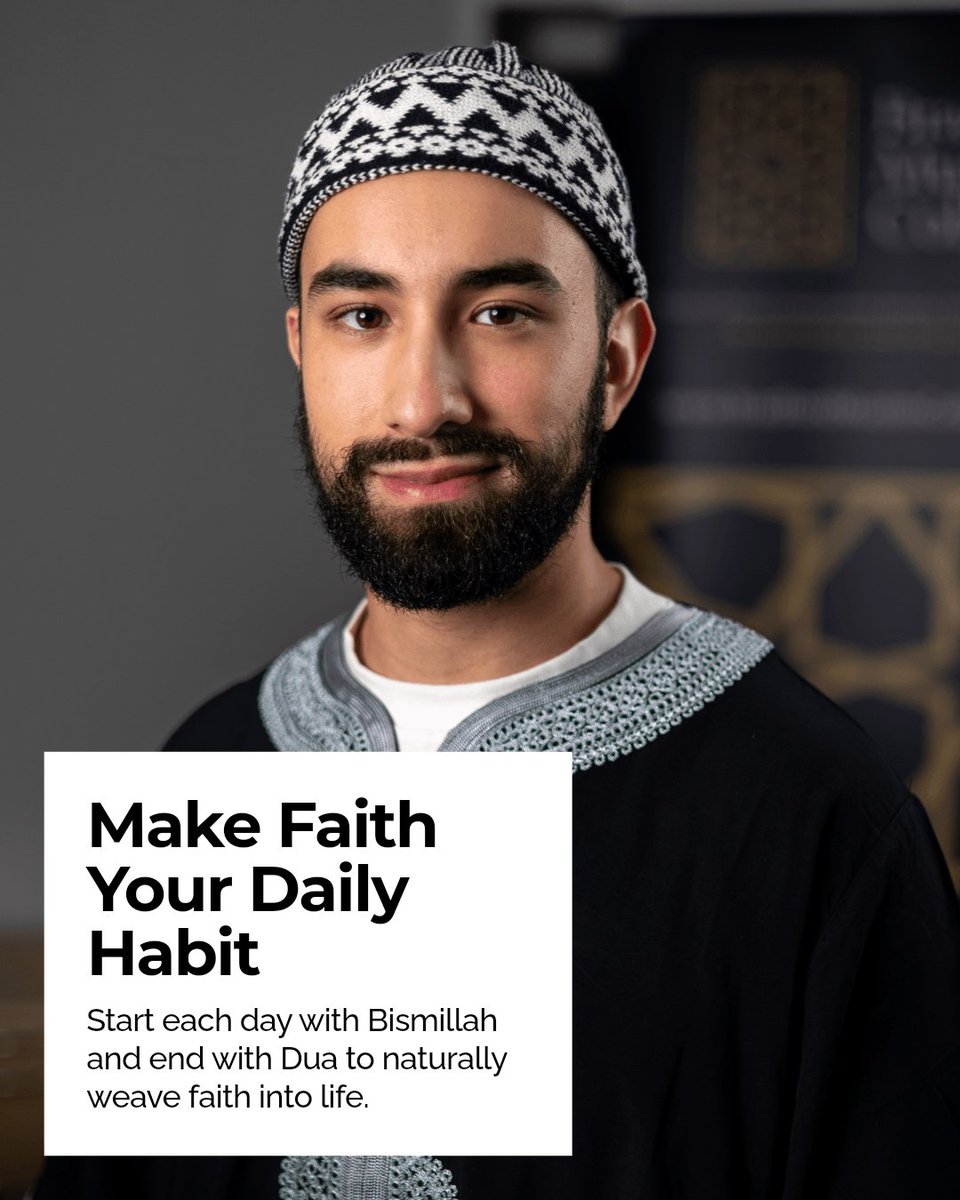 How can Islamic teachings fit your day?

Start small: greet each morning with Bismillah, pause for Dhikr during breaks, and end your day with sincere Dua. Simple acts build lasting habits.

Make faith part of your rhythm, effortlessly.

#StudyForYourSoul