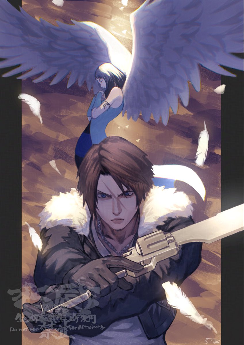 1日1絵　108枚目
FF8 27周年おめでとうございます！

FF8/スコール/リノア