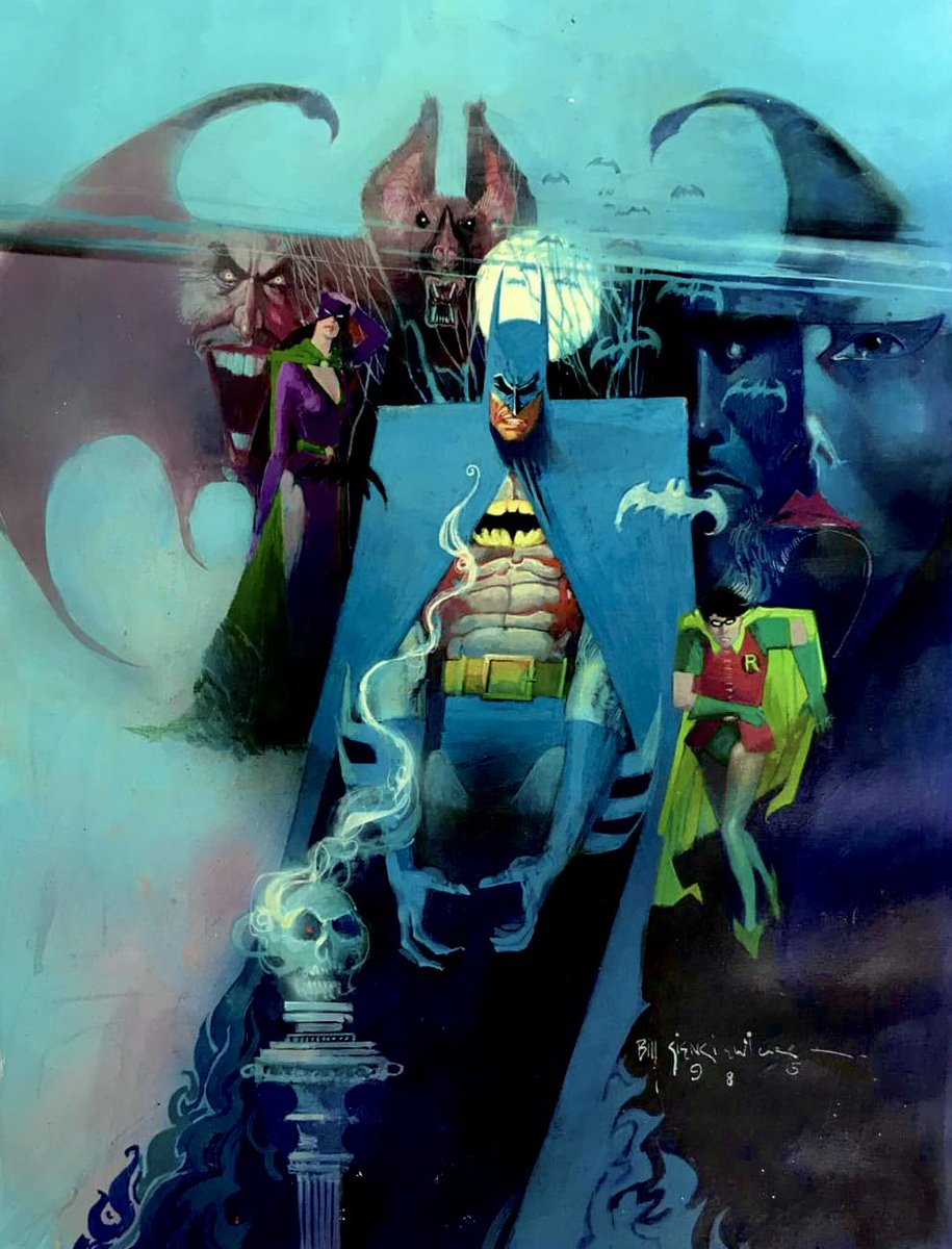 Batman #400 (1986) cover by Bill Sienkiewicz