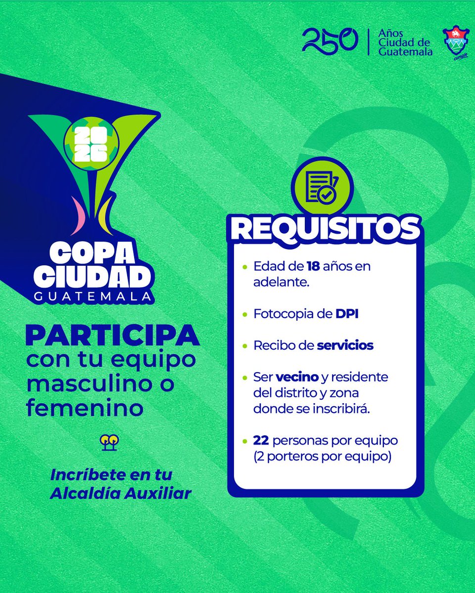 ⚽ Viví la emoción del deporte en la #CopaCiudad.

Te esperamos para apoyar el talento local y disfrutar en familia.

#InspirandoSueños #UnLugarQueAvanza