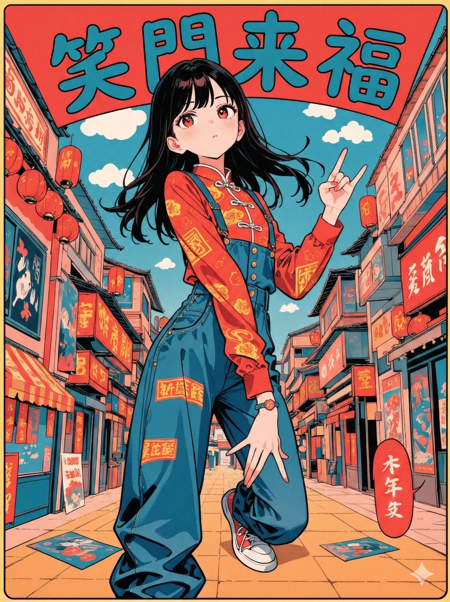 🐲Happy Chinese New Year👲 春節は横浜中華街の伝統行事 AIお絵かきは
