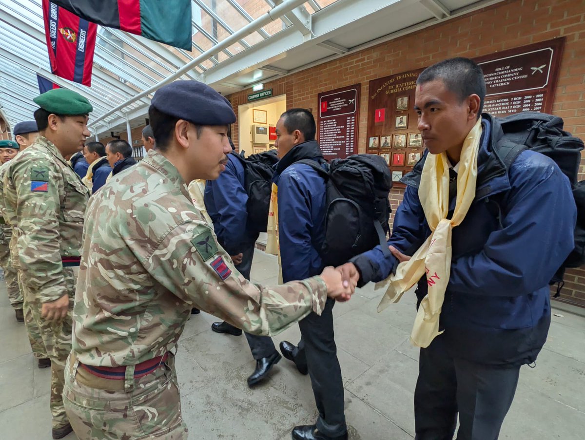 Gurkha Recruit Intake 26 have now begun arriving in the UK, travelling on multiple flights from Kathmandu to Manchester Airport. From there, they continue on to the Infantry Training Centre in Catterick, where staff welcome them as they embark on their journey to become trained
