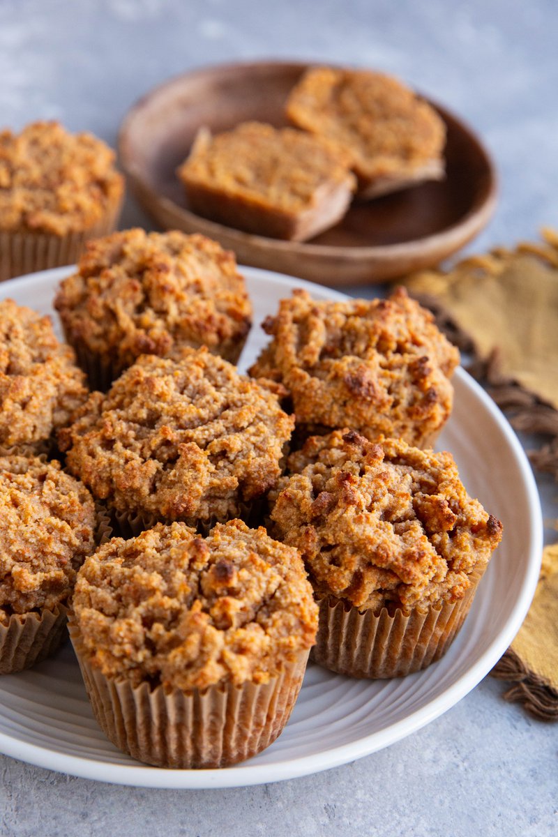 These moist, fluffy, warmly-spiced Sweet Potato Muffins have been my favorite treat lately!: theroastedroot.net/almond-flour-s… I make them with almond flour and lightly sweeten them with pure maple syrup for a wholesome little snack <3