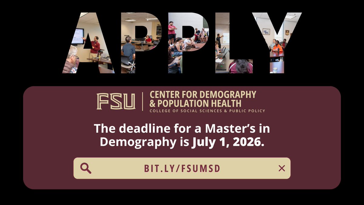 FSU Center for Demography & Population Health tweet media