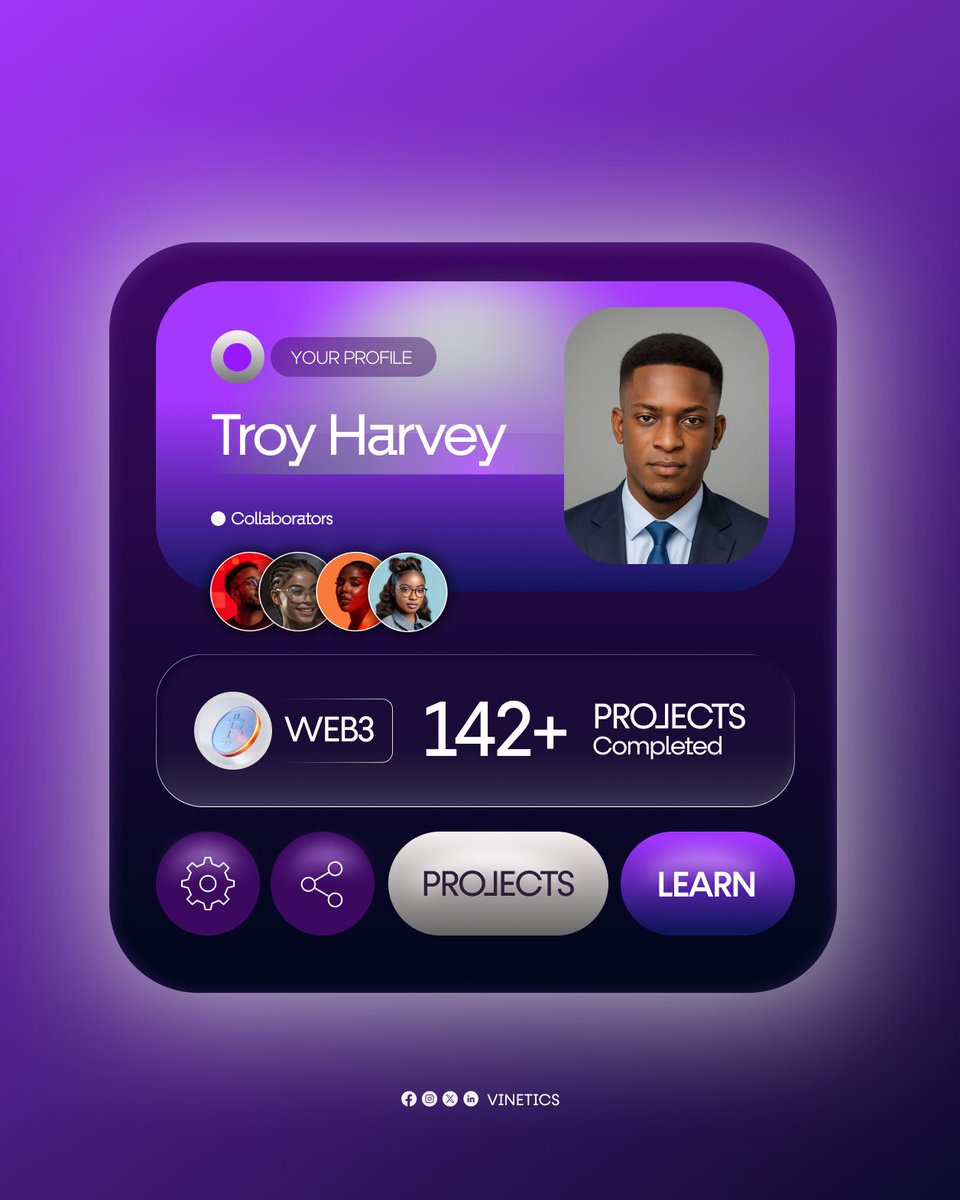 vinetics_'s tweet image. PROFILE CARD UI DESIGN....

#productdesign #uiux #ui #ux #uidesign
