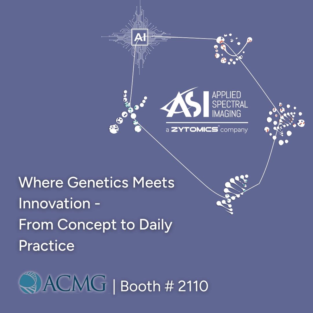 Innovation in clinical genetics is moving from concept to daily practicethrough automation, AI-guided analysis, and interoperable workflows.
At #ACMG2026, see how ASI brings these trends into routine cytogenetics with AI karyotyping, digital FISH, and integrated lab solutions.
