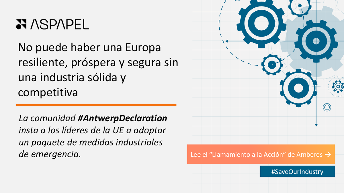 AspapelOficial's tweet photo. 📍 Hoy la industria europea ha vuelto a hacer una llamada a la acción en el European Industry Summit.

No puede haber una Europa resiliente, próspera y segura sin una base industrial sólida y competitiva.

Más información 👉 https://t.co/WMvb0wKple

#AntwerpDeclaration https://t.co/UIQZWdigqf
