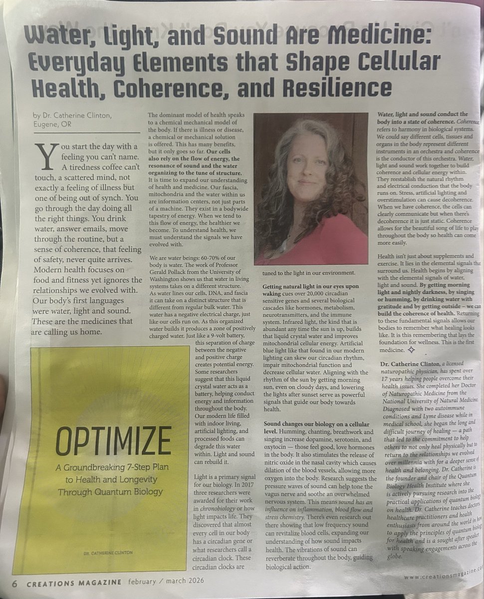 MommaBearYesIAm's tweet image. Just reading our local free “Creations” magazine and there’s a nice article from @drcathclinton Clinton regarding her recently released book, #Optimize. I highly recommended this book. Check it out!