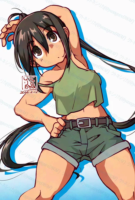 たまにはうちの子さん ちょっとだけ試験的な描きかたをしてみたやつ