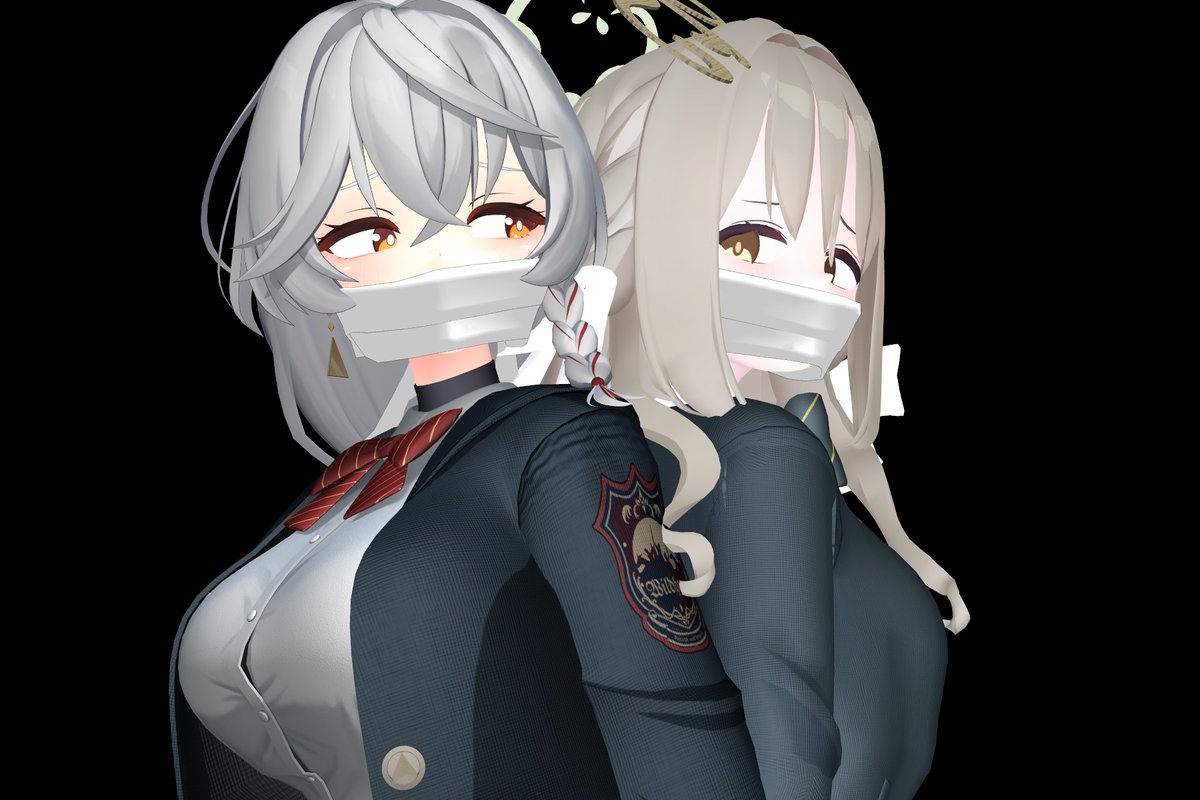 USSMaryland's tweet photo. 背中合わせで縛られた白尾エリと桜井ミヨ
@Vakaosciosa 様の作品を参考にさせて頂きました(許可を得た上で投稿しています) https://t.co/f3pneljZVf