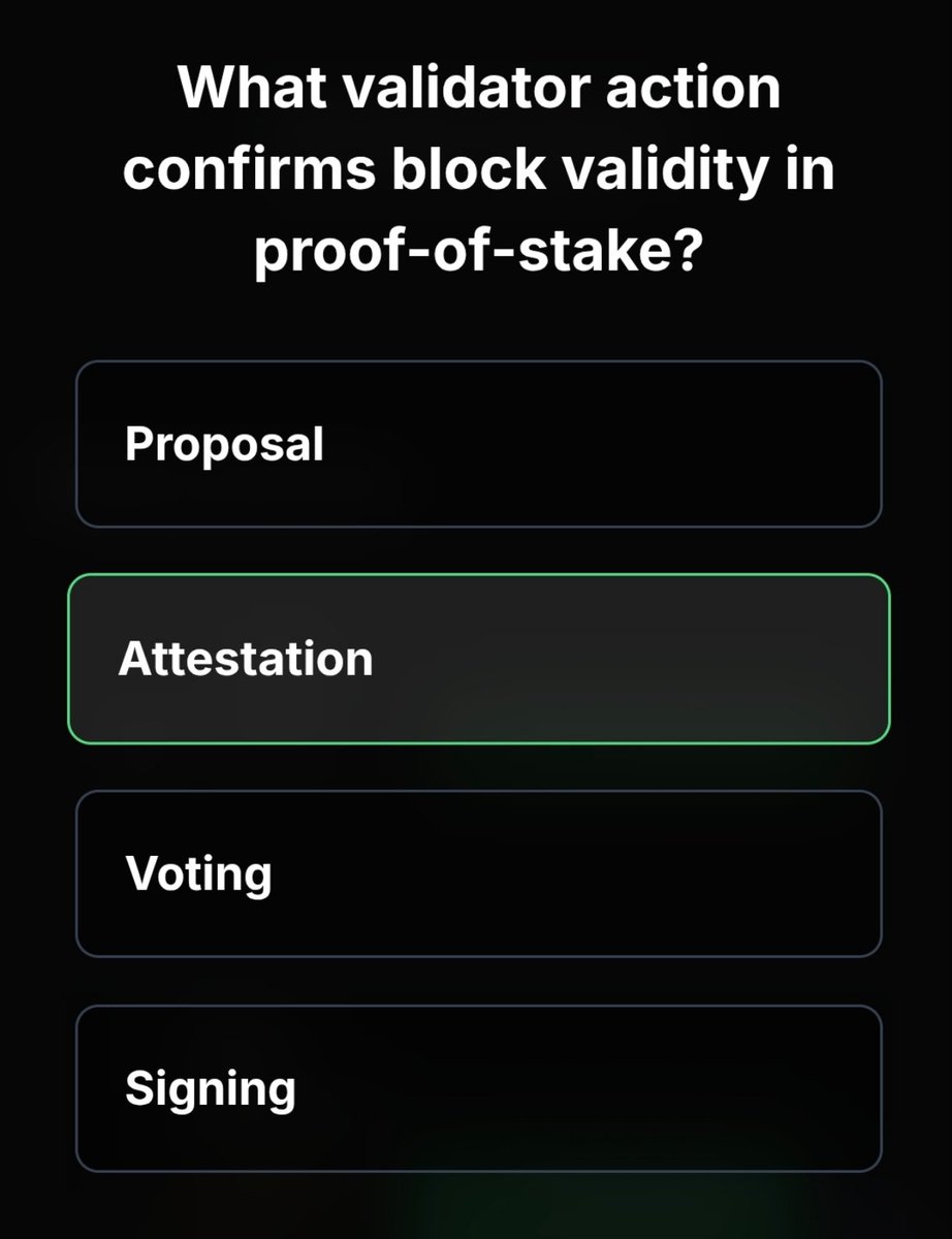 CryptoBetula's tweet image. 😱 Indeed. It seems the site is a bit buggy and I didn't notice it. Has anyone else experienced this besides me?

Thanks for letting me know, bro!

So the correct answer: B) Attestation

#Knovus #CorrectAnswer