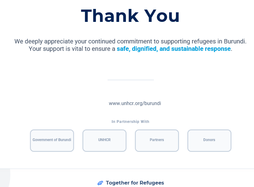 UNHCR_Burundi's tweet photo. @UNHCR_Burundi is pleased to count on the Government of Canada🇨🇦 for its timely support to the refugee emergency in Burundi🇧🇮
This support comes at a critical moment, helping deliver protection, life-saving assistance &amp;dignity to families. 
🙏Thank you Canada for your solidarity. https://t.co/JFq7sliVBc
