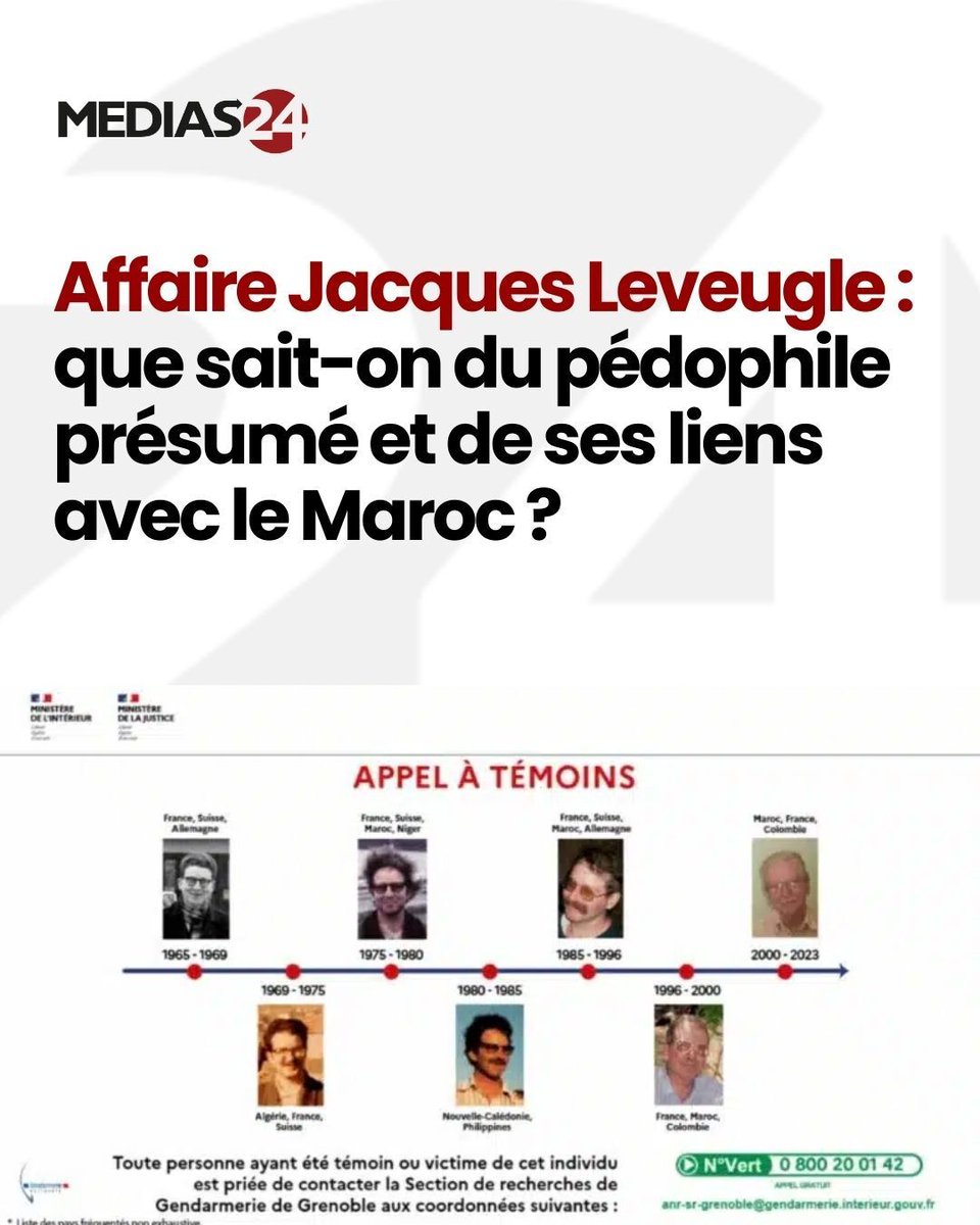 Mis en examen pour viols et agressions sexuelles sur 89 mineurs, Jacques Leveugle, 79 ans, a, semble-t-il, passé une grande partie de sa vie au Maroc. Ce que disent les premiers éléments de l'investigation française. 

medias24.com/2026/02/11/aff…
