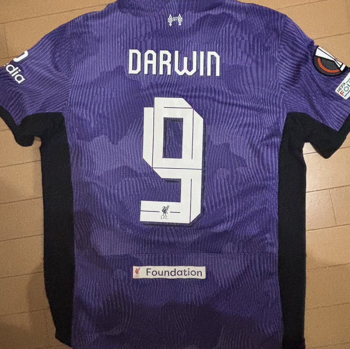 23-24リヴァプール3rdユニフォーム ヌニェス (LFCフォント、ヨーロッパ