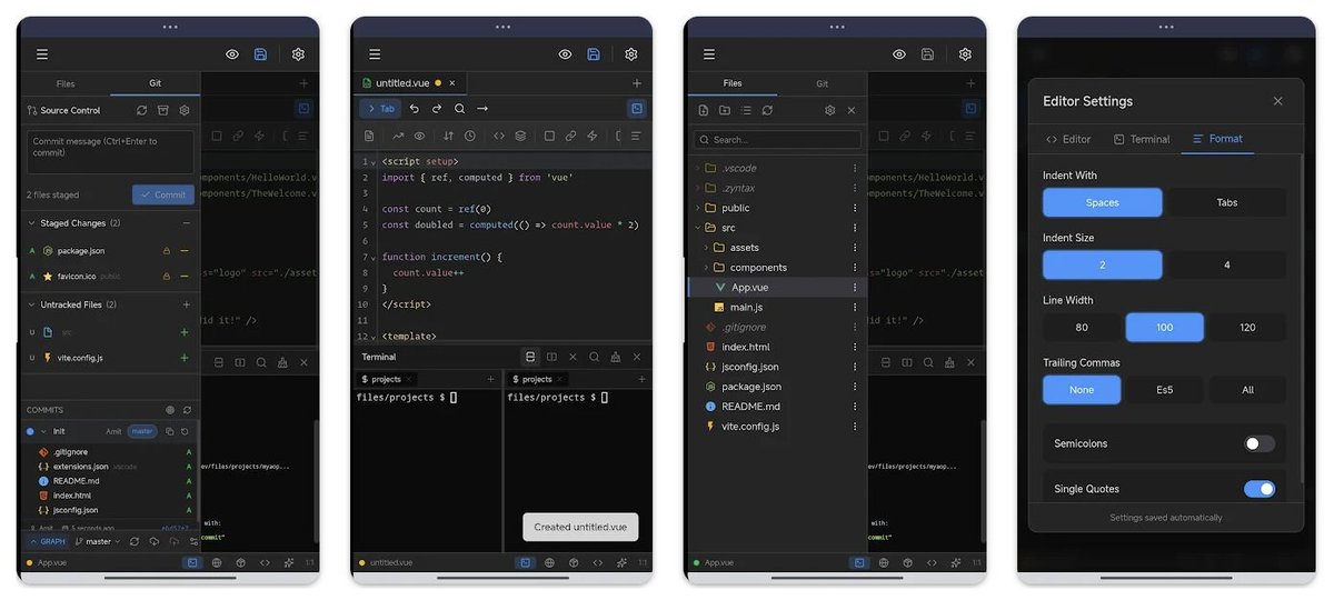 amitkhare's tweet photo. Zyntax Lite is a code editor built for Android that lets you write, edit, and manage code directly on your phone or tablet. 
https://t.co/cYFWwOBx1m https://t.co/9xjMVDgQOD