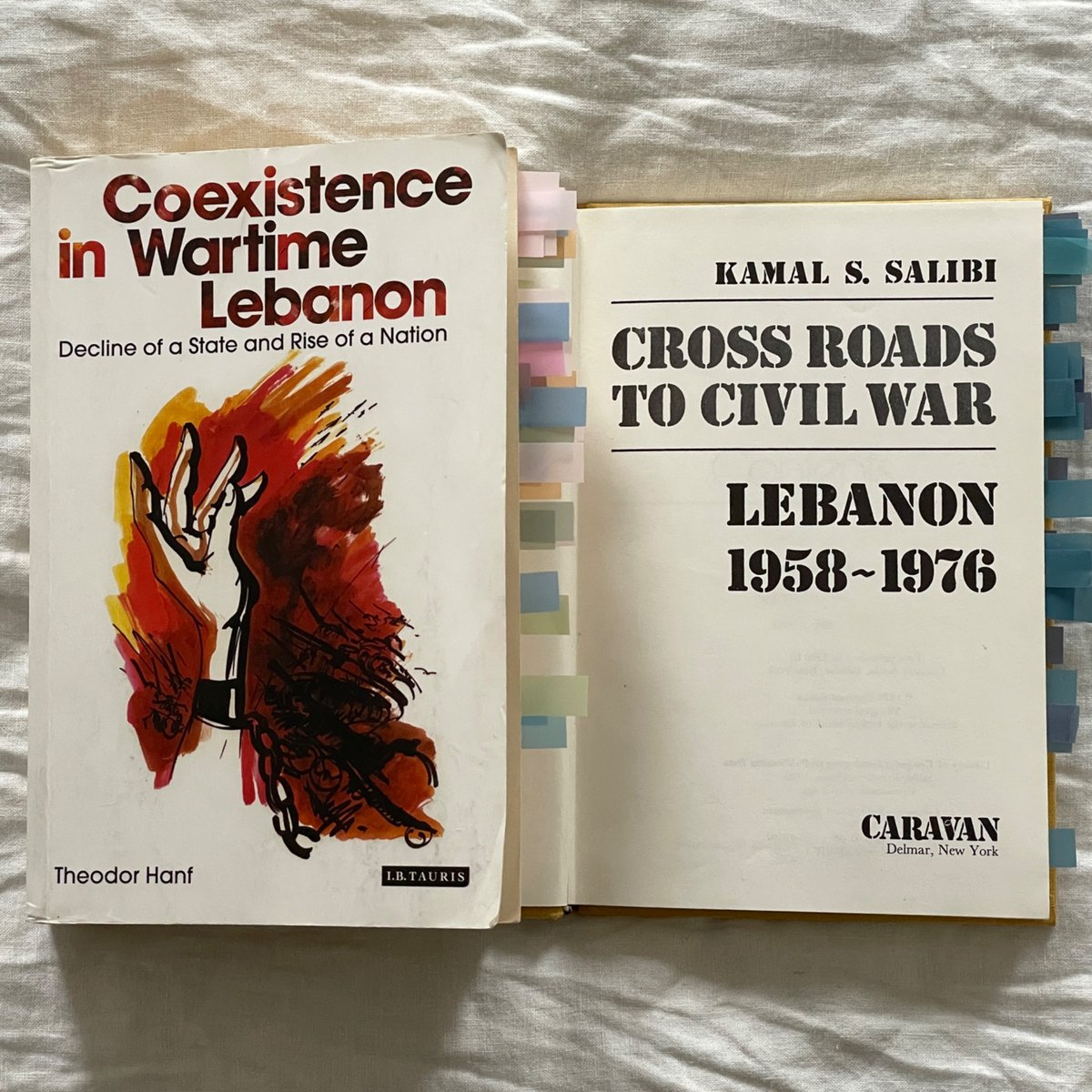 Before publicly discussing the Lebanese war, I would encourage reading (to start) Salibi’s Crossroads to Civil War and Chapter Three of Hanf’s Coexistence in Wartime Lebanon. But even then, it’s not enough.
