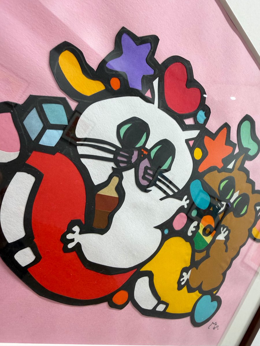 KENさんの切り絵の原画 紙の立体感、柔らかさ、鮮やかさ、初めて生で