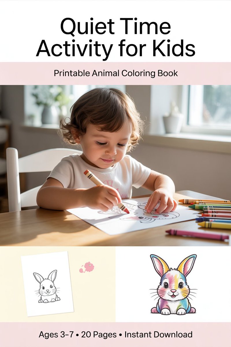 trip1ce's tweet photo. Quiet time = coloring time 🎨

Printable Animal Coloring Book  
Ages 3–7 • 20 pages • Instant PDF

👉 https://t.co/DeNVZQe8kA https://t.co/MrujA2o5xw