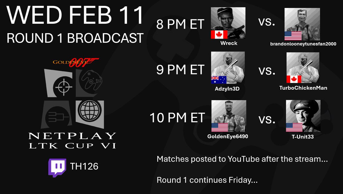 Round 1 rolls on with 3 more matches Wednesday. Check out Wednesday night's broadcast schedule below. Stream starts at 8 PM ET