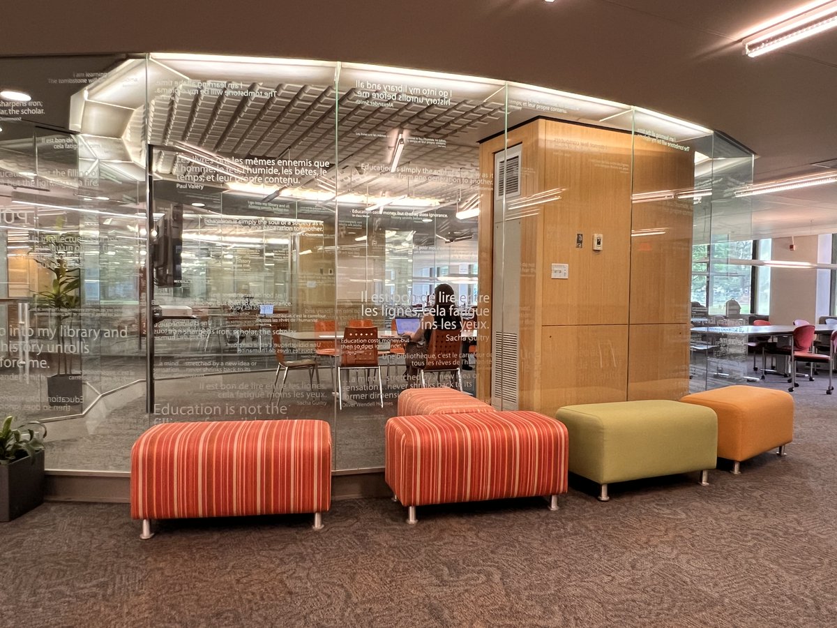 McGillLib's tweet photo. Group project coming up? 🎒📚 We've got you covered with bookable group study rooms across our libraries designed to tackle collaborative work! https://t.co/c61OI4isrt #McGillLibOrientation https://t.co/BVo4yestq6