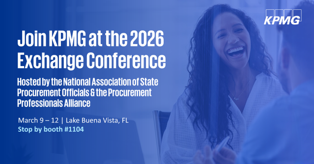 We're headed to Lake Buena Vista for the 2026 Exchange Conference! Visit KPMG at booth #1104 for insightful discussions. #NASPOExchange bit.ly/4tAIDbe