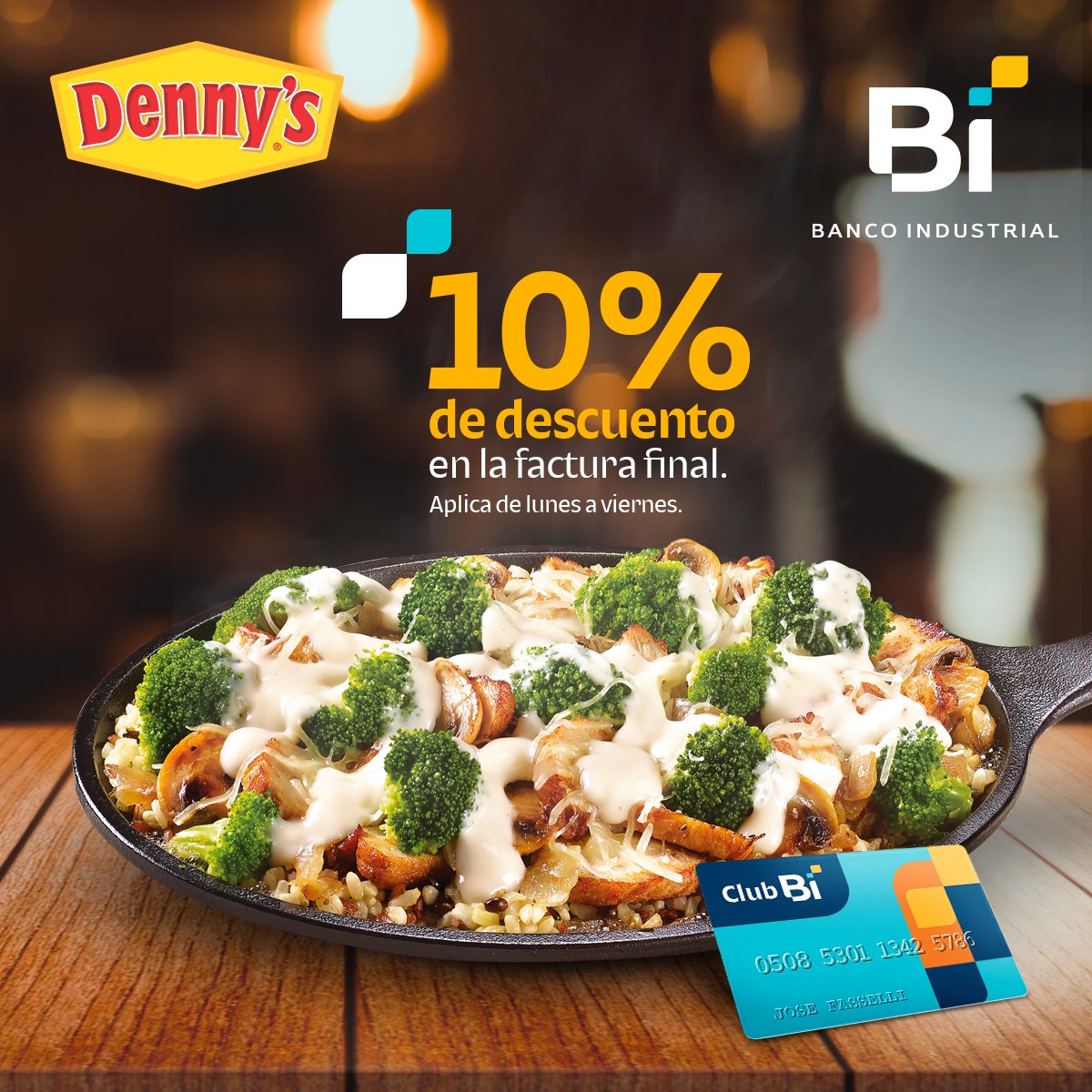 Club_Bi's tweet image. ¡Con #ClubBi cada día sabe mejor! 🍽️✨

Aprovecha un 10% de descuento en tu factura final de lunes a viernes en #Dennys.

#Ahorro #Foodie #Descuentos