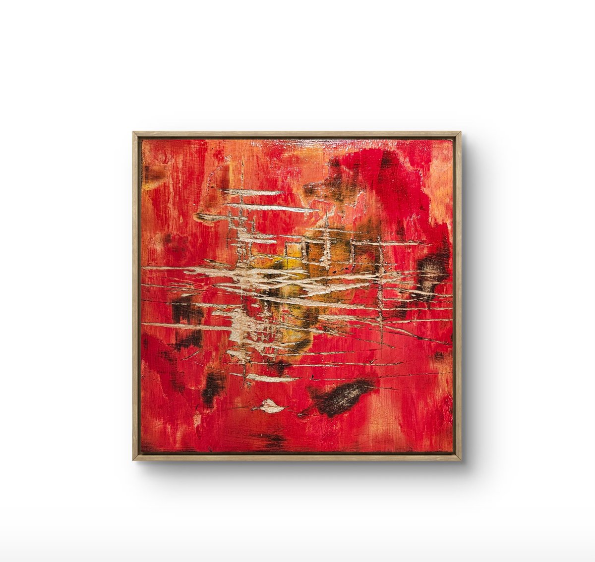 Patriciareisart's tweet photo. Gm
My recent artwork
Landscape of Memory 
mixed media on marine plywood, surface scraping, acrylics and oils in 23x23cm format
February 2026

#lyricalabstraction
#landscape 
#cadmiumred 
#originalartwork
#mixedmediaart https://t.co/DOHK7LBSQK