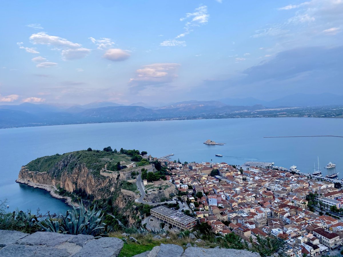 CyclingQuest's tweet photo. Always love being back in Nafplio the base for many of our cycling tours. One of Greece’s most picturesque towns, filled with incredible Venetian and neo classical architecture, chic shops, cool cafes and tavernas. https://t.co/I0fU0YK57R