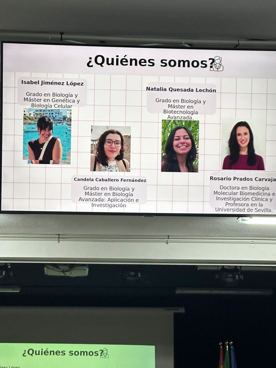marpracar's tweet photo. Un año más volvemos a divulgar por el día de la Niña y la Mujer en la Ciencia para hacer llegar nuestra investigación a las más jovenes. Hoy lo hemos hecho en el IES JACARANDA. @PabloHuertasLab @cabimer @ContraCancerCAC https://t.co/DQ86fERDZ5