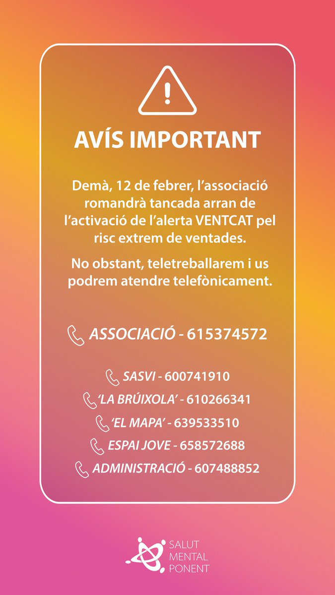 Salut Mental Ponent tweet media